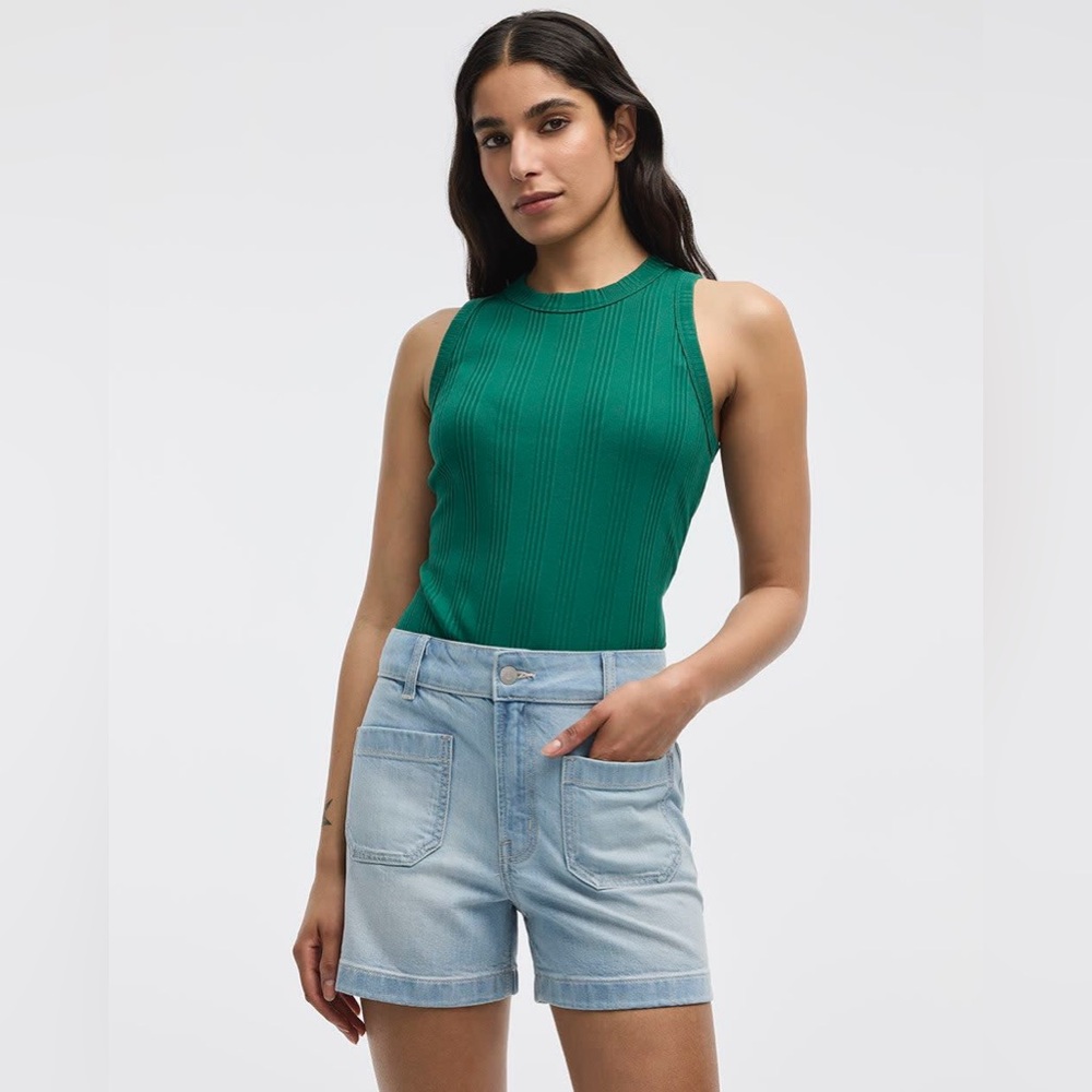 Reitmans Evergreen Ribbed Tank Top NWT Medium - Picture 7 of 7